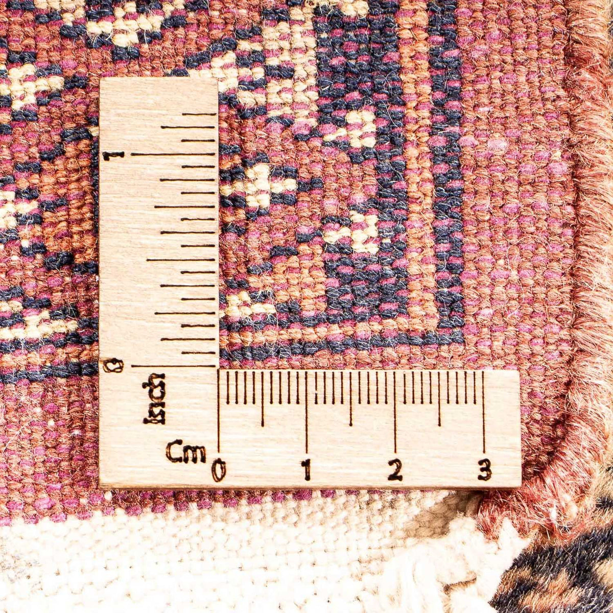 Pakistanska mattan - 63 x 32 cm - mörkröd