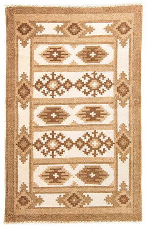 Kelim matta - trendig - 149 x 92 cm - beige