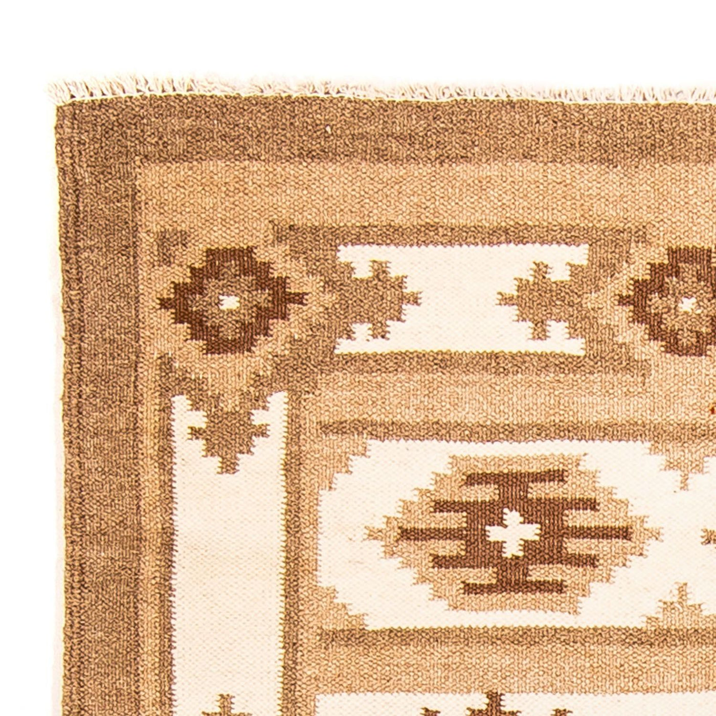 Kelim matta - trendig - 149 x 92 cm - beige