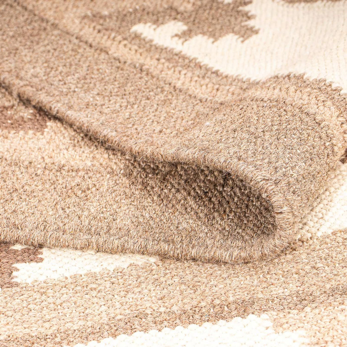 Kelim matta - trendig - 149 x 92 cm - beige