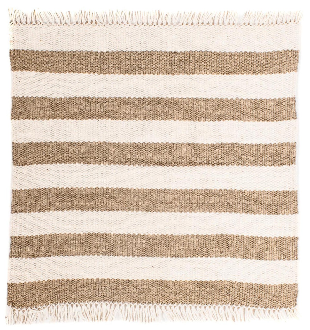 Kelim matta - trendig kvadrat  - 68 x 64 cm - beige