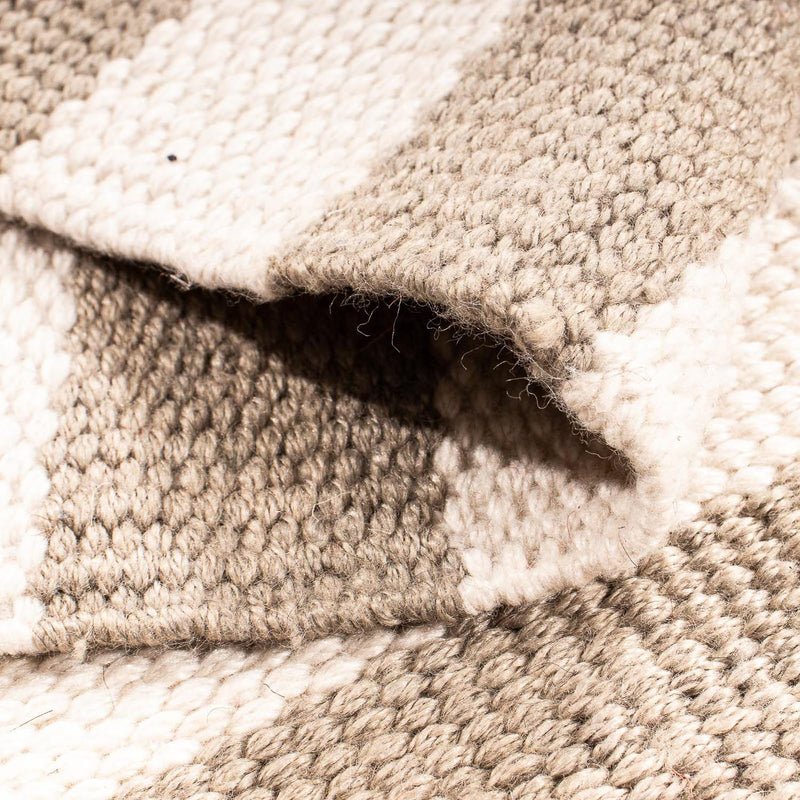 Kelim matta - trendig kvadrat  - 68 x 64 cm - beige