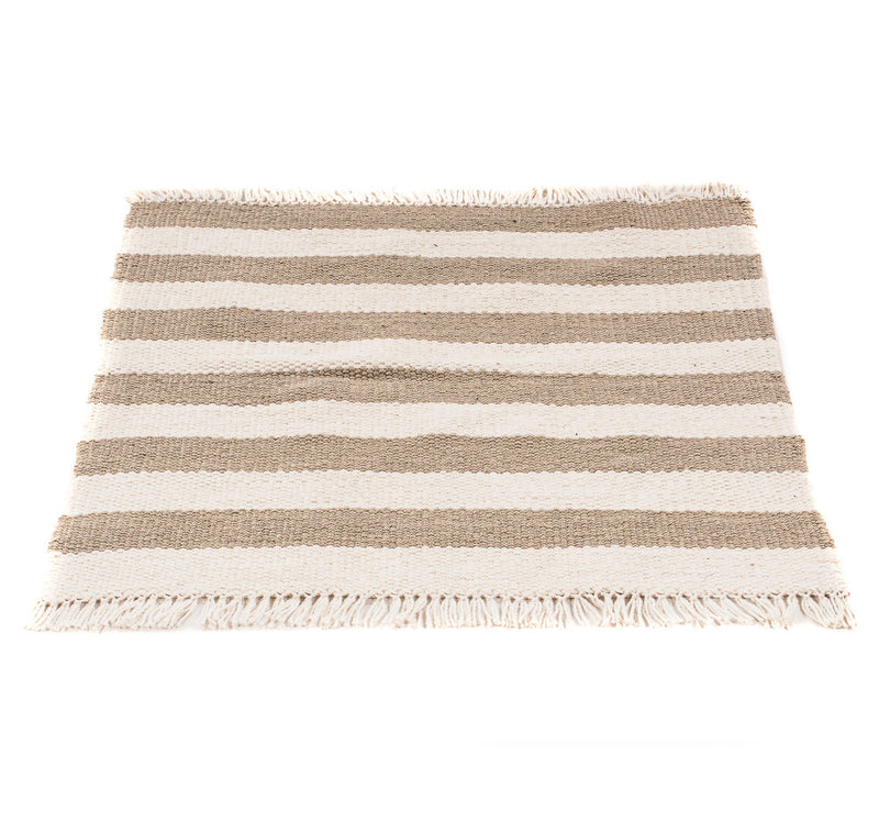 Kelim matta - trendig kvadrat  - 68 x 64 cm - beige