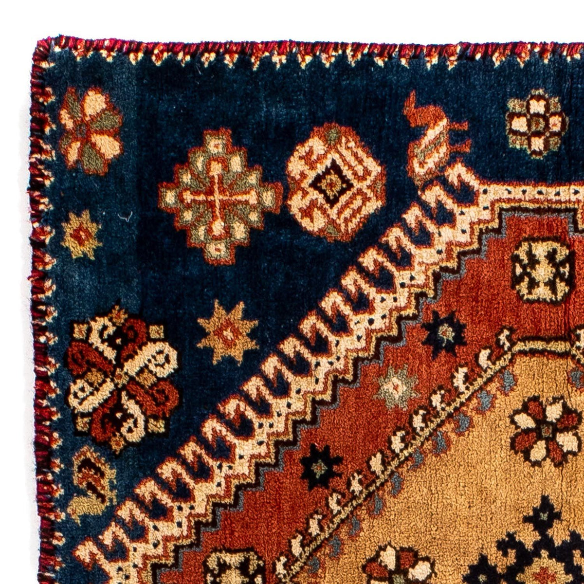 Persisk matta - Nomadic kvadrat  - 70 x 68 cm - mörkblå