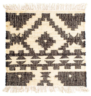 Kelim matta - trendig kvadrat  - 64 x 64 cm - beige