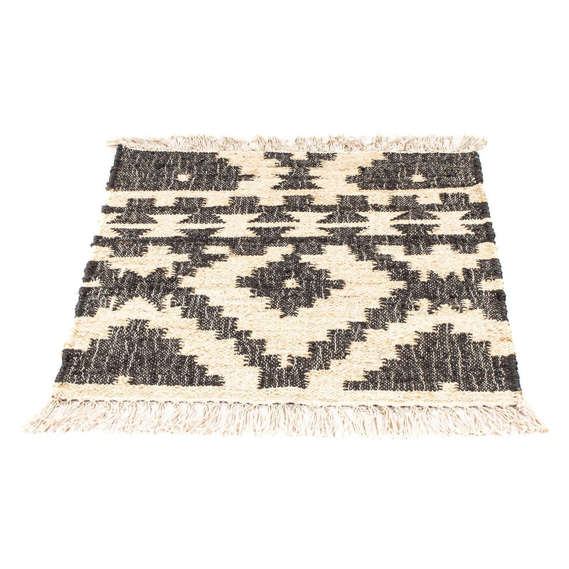 Kelim matta - trendig kvadrat  - 64 x 64 cm - beige