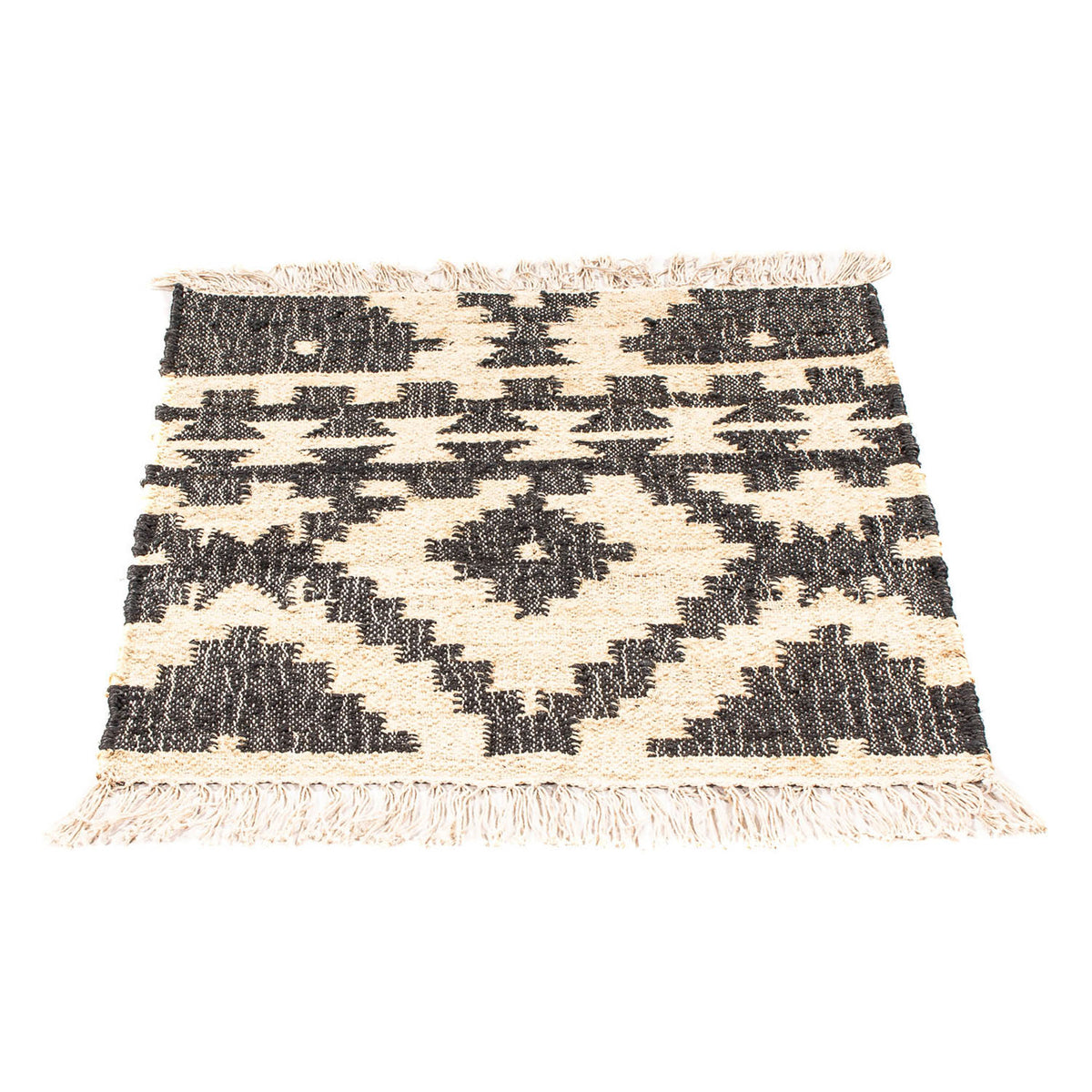 Kelim matta - trendig kvadrat  - 64 x 64 cm - beige