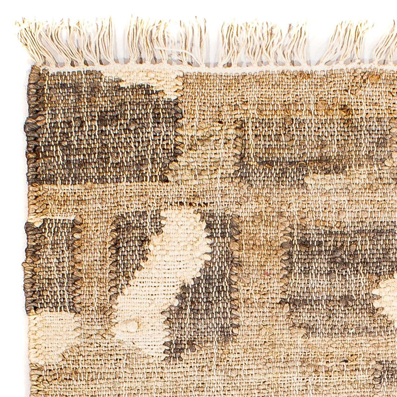 Kelim matta - trendig kvadrat  - 62 x 61 cm - ljusbrun