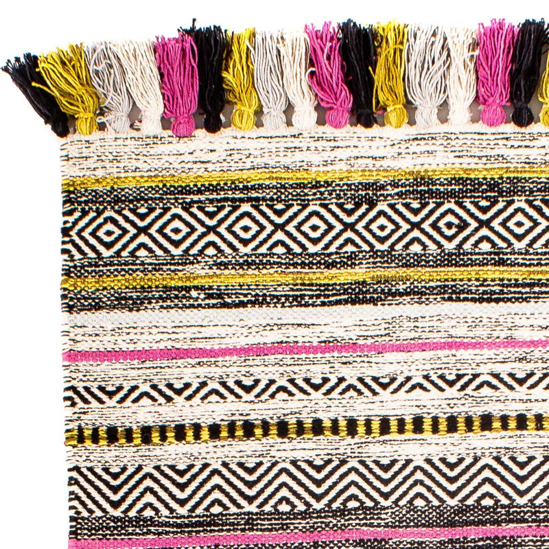 Kelim matta - trendig - 96 x 58 cm - flerfärgad