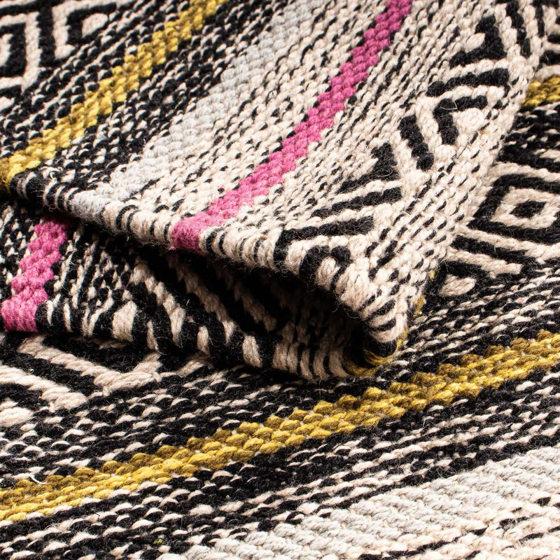 Kelim matta - trendig - 96 x 58 cm - flerfärgad