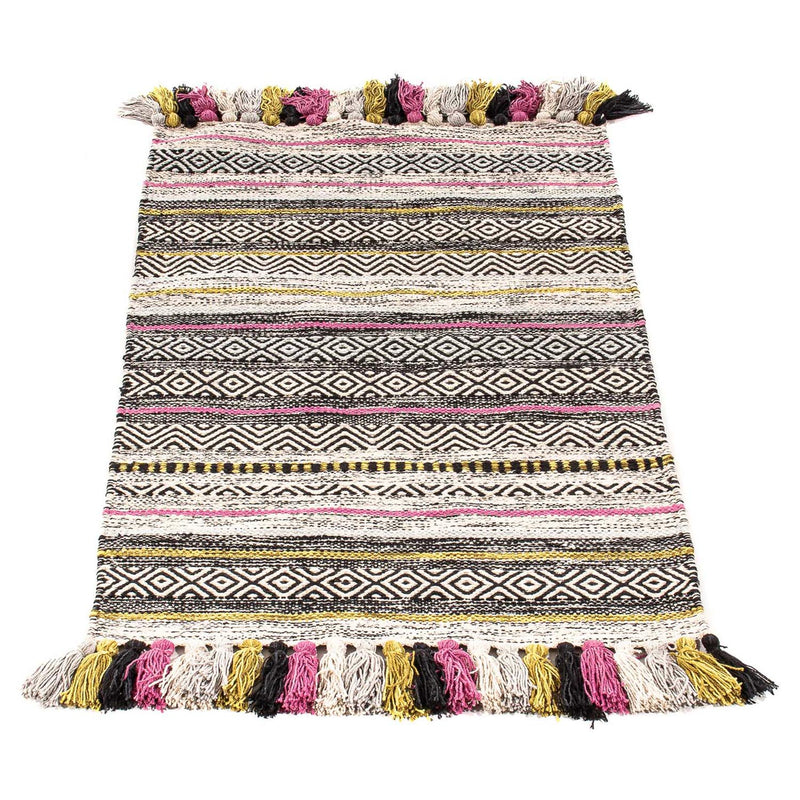 Kelim matta - trendig - 96 x 58 cm - flerfärgad