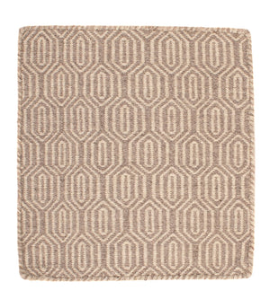 Kelim matta - trendig kvadrat  - 46 x 45 cm - ljusbrun