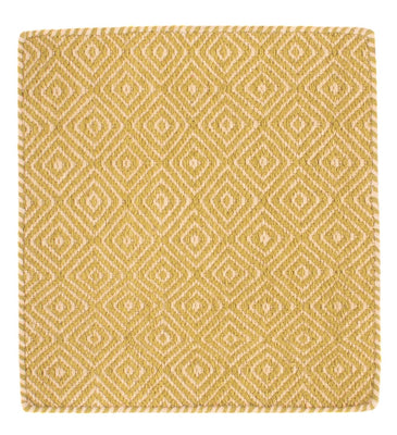 Kelim matta - trendig kvadrat  - 47 x 43 cm - guld
