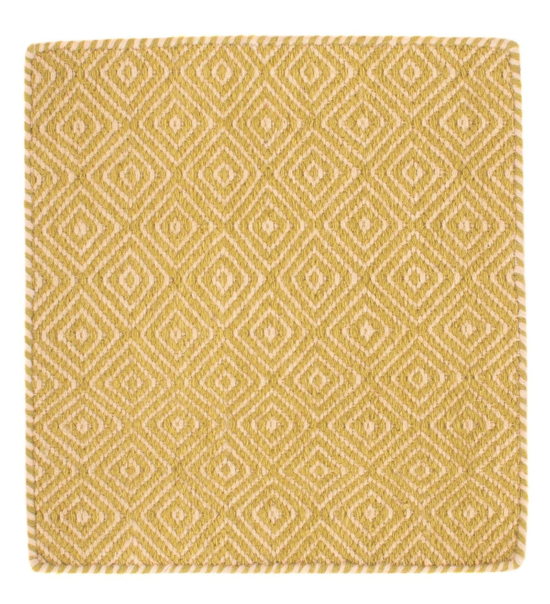 Kelim matta - trendig kvadrat  - 47 x 43 cm - guld
