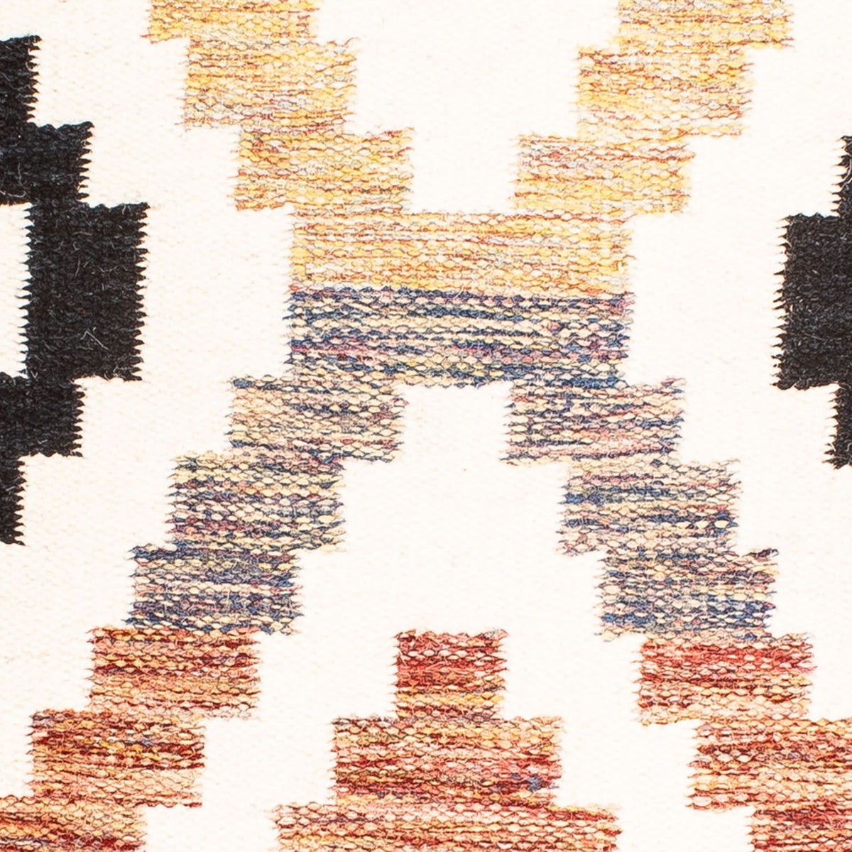 Kelim matta - trendig kvadrat  - 69 x 67 cm - beige