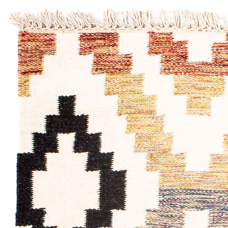 Kelim matta - trendig kvadrat  - 69 x 67 cm - beige