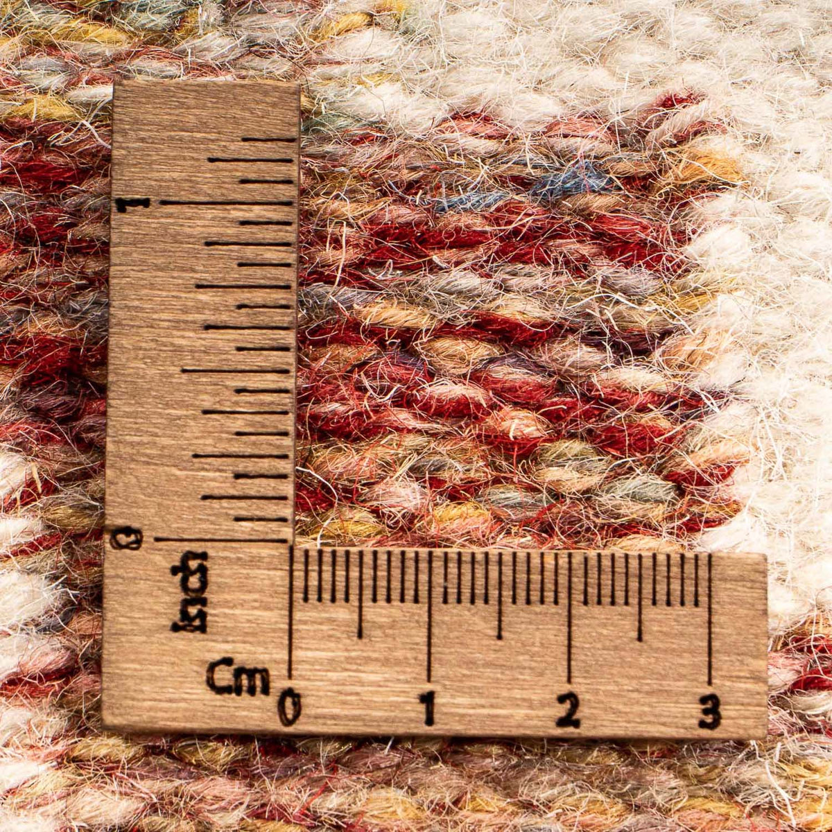 Kelim matta - trendig kvadrat  - 69 x 67 cm - beige