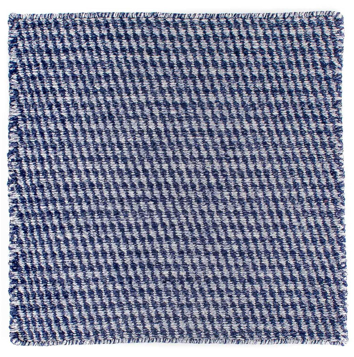 Kelim matta - trendig kvadrat  - 63 x 62 cm - mörkblå