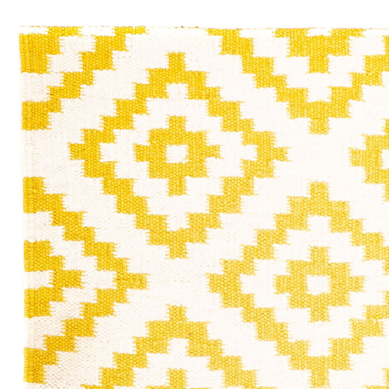 Kelim matta - trendig kvadrat  - 80 x 72 cm - beige