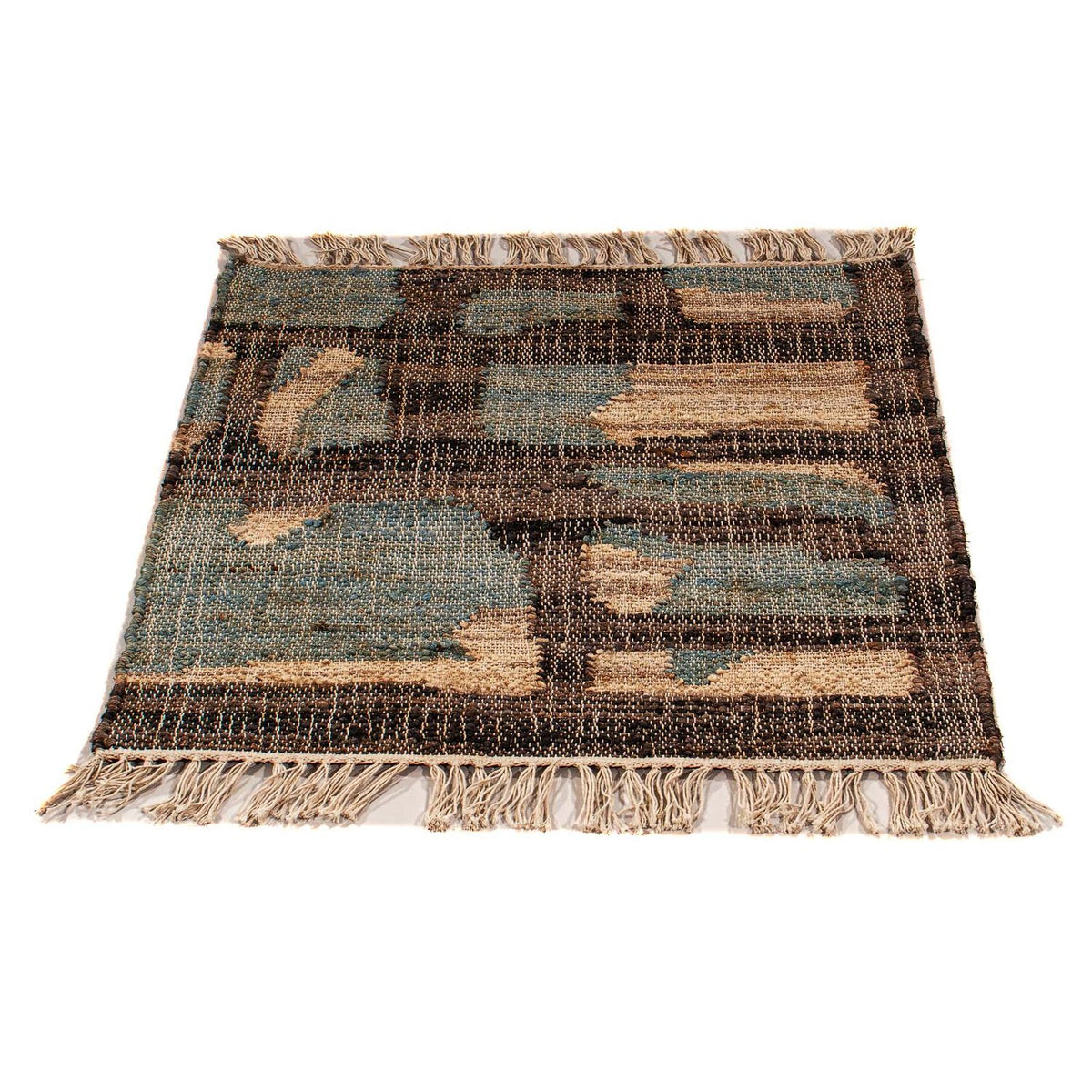 Kelim matta - trendig kvadrat  - 60 x 60 cm - flerfärgad