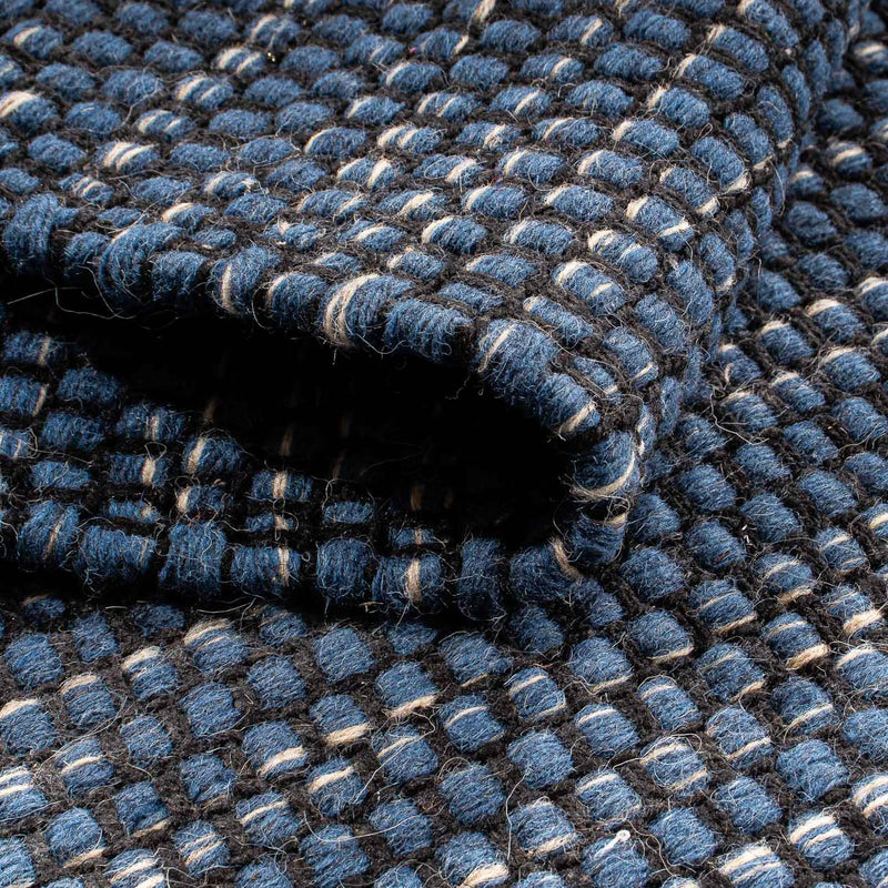 Kelim matta - trendig - 88 x 62 cm - mörkblå