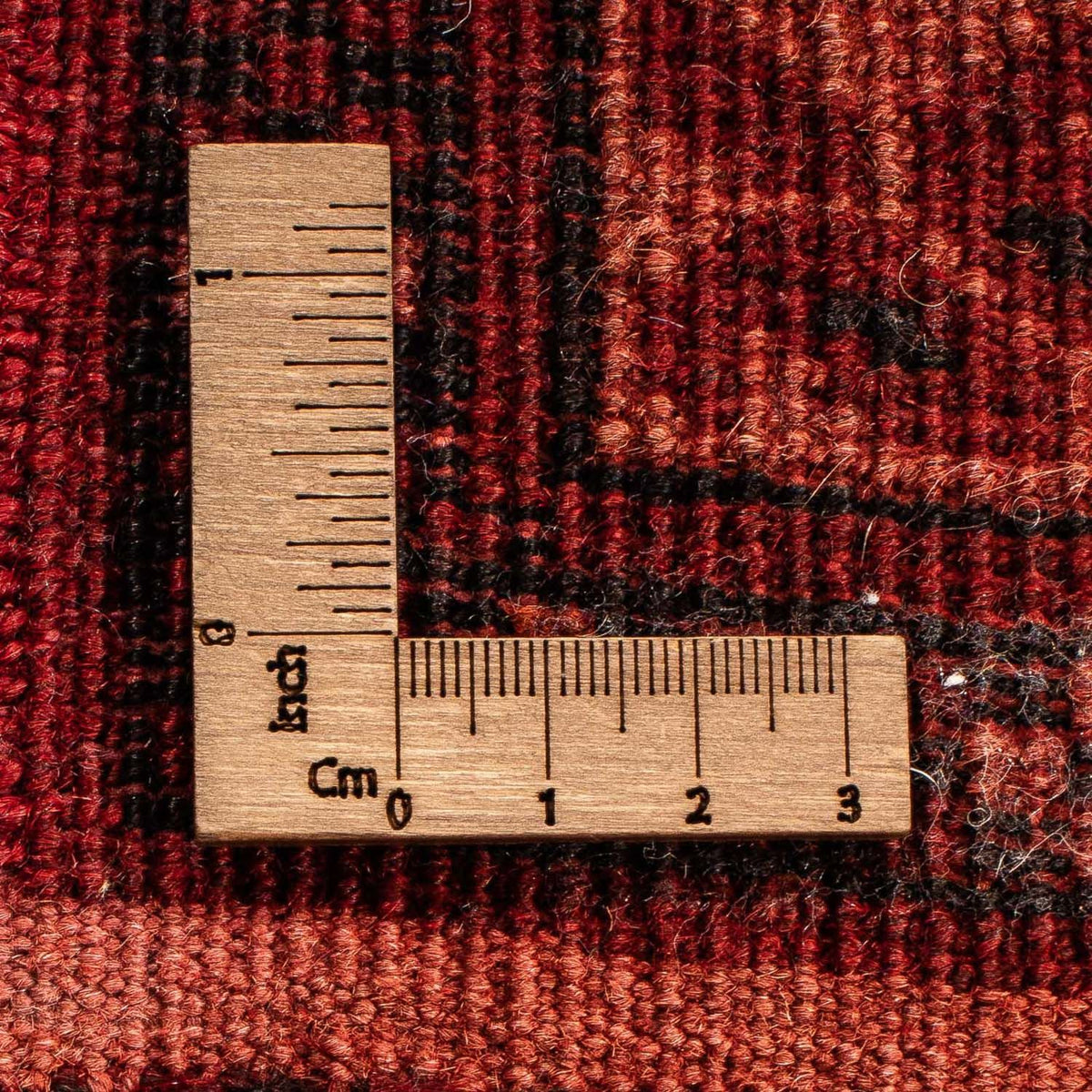 Pakistanska mattan - 115 x 64 cm - mörkröd