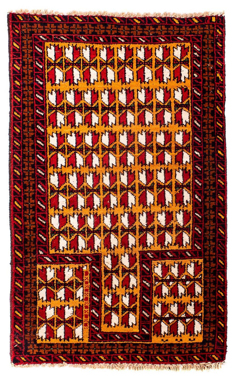 Baluch-matta - 129 x 75 cm - mörkröd