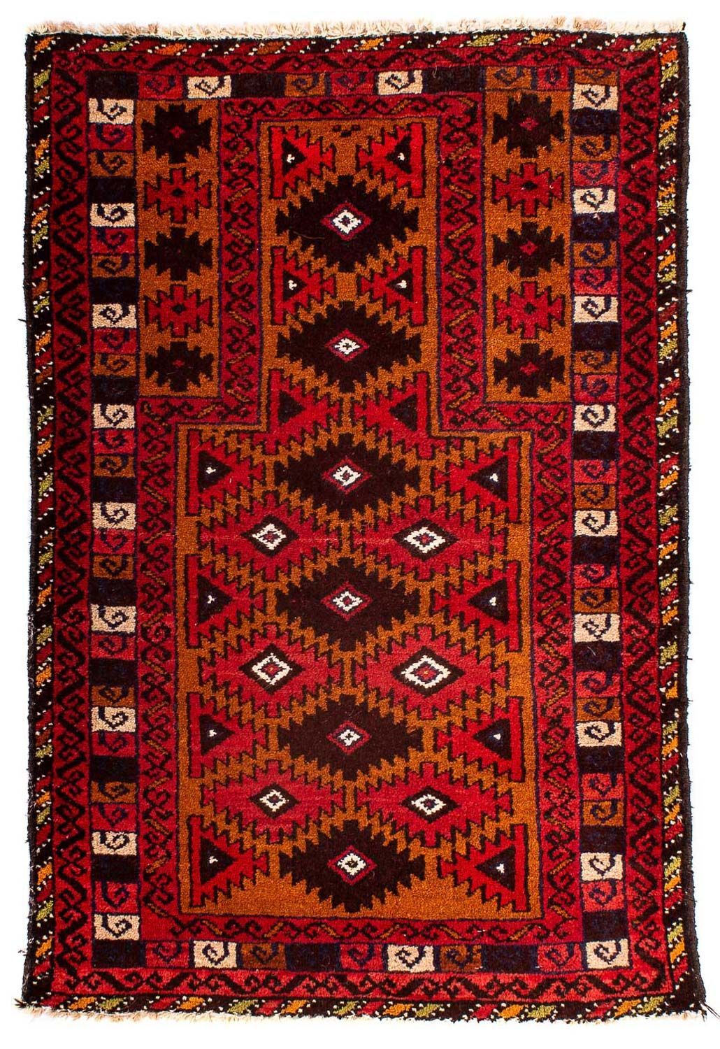 Baluch-matta - 125 x 80 cm - mörkröd
