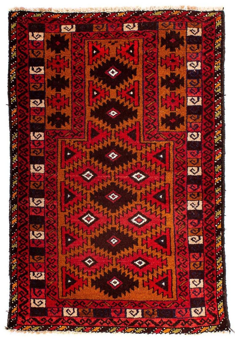 Baluch-matta - 125 x 80 cm - mörkröd