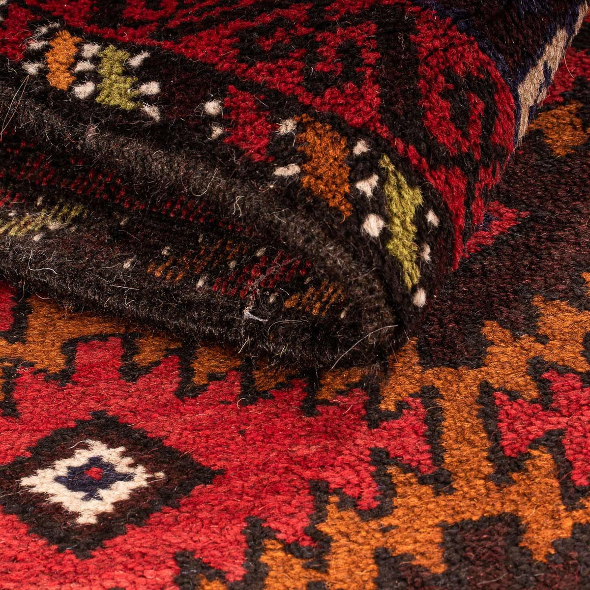 Baluch-matta - 125 x 80 cm - mörkröd