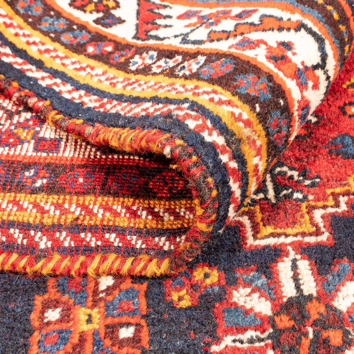 Persisk matta - Nomadic - 142 x 115 cm - mörkröd