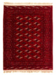 Turkaman-matta - 190 x 146 cm - mörkröd