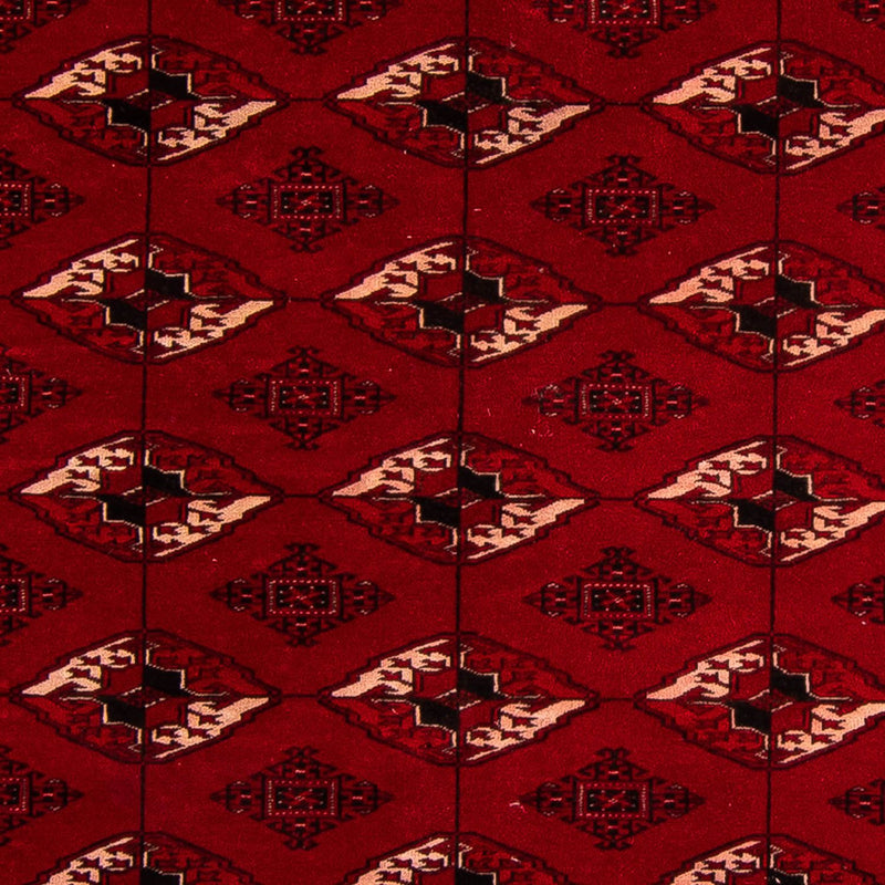 Turkaman-matta - 190 x 146 cm - mörkröd