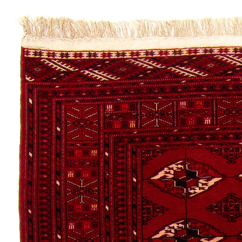 Turkaman-matta - 190 x 146 cm - mörkröd