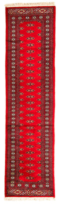 Runner Pakistanska mattan - 326 x 76 cm - röd