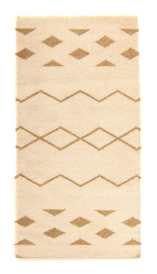 Kelim matta - trendig - 150 x 76 cm - beige
