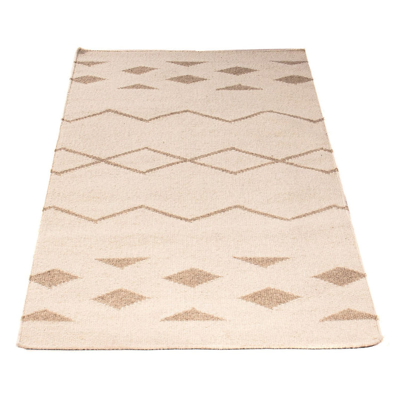 Kelim matta - trendig - 150 x 76 cm - beige