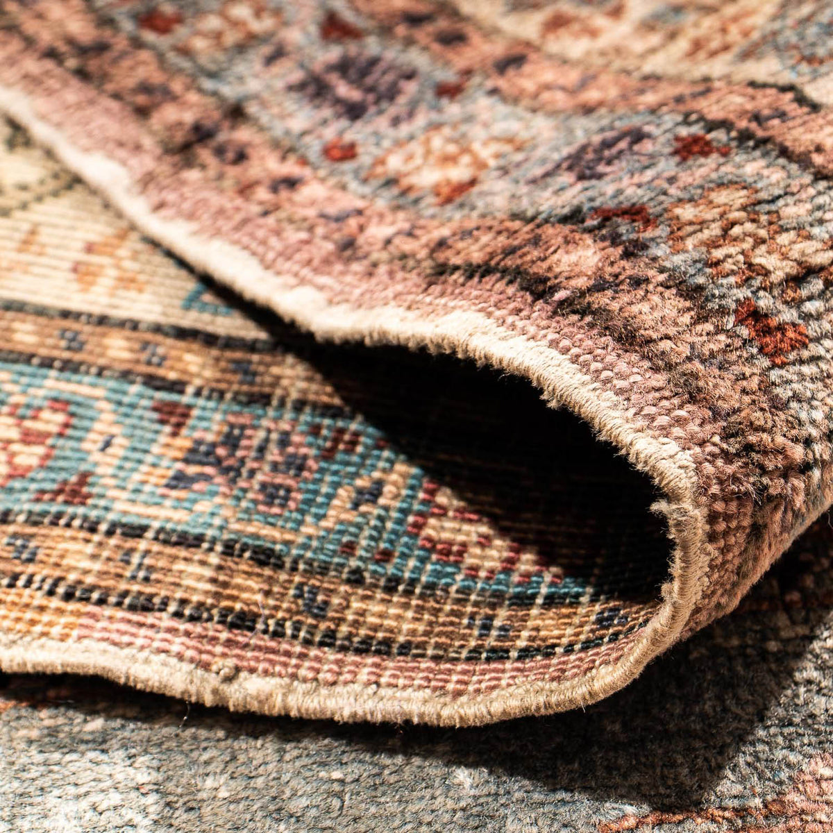 Sidenmatta - Kayseri - 127 x 90 cm - flerfärgad