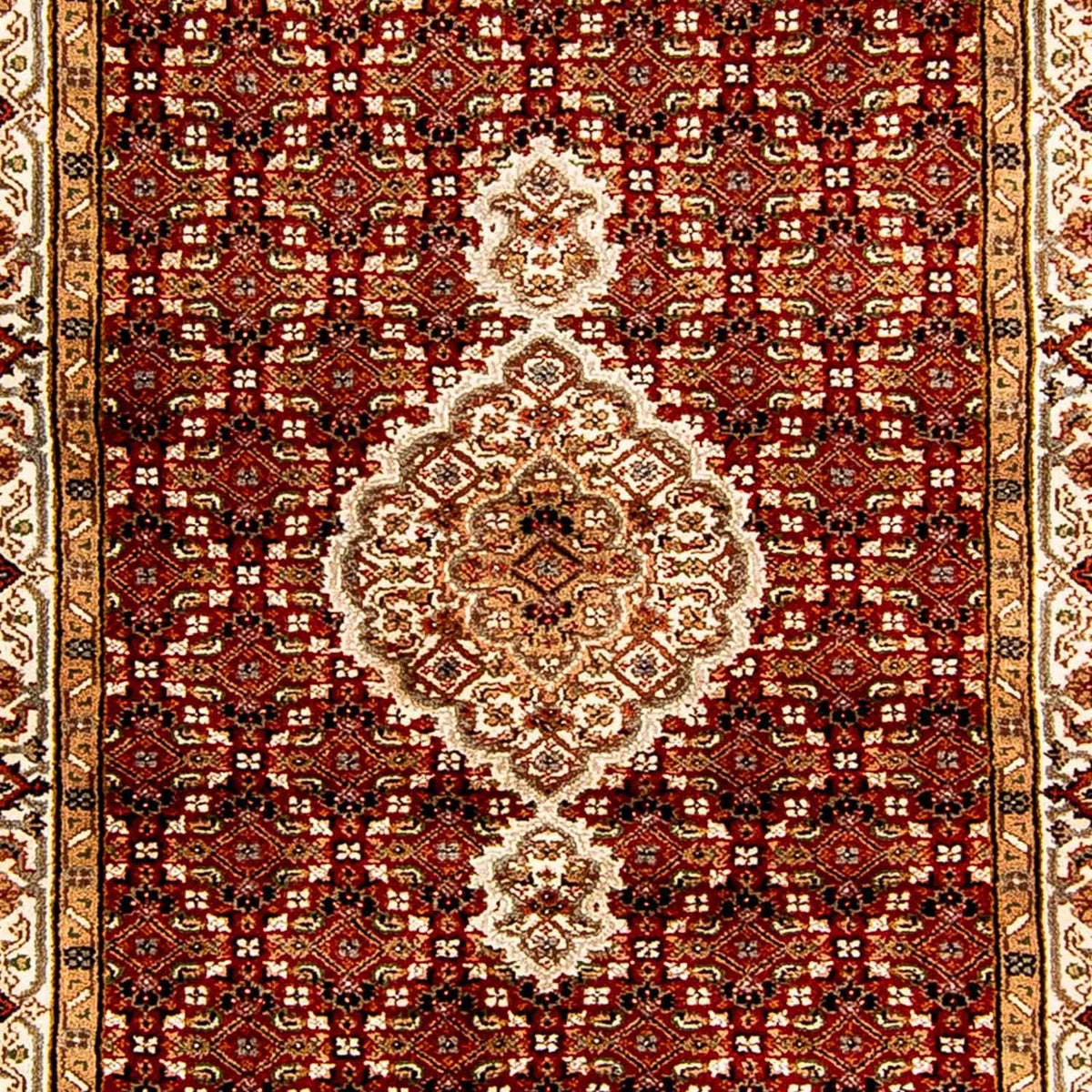 Runner Orientaliska mattor - Tabriz - 296 x 83 cm - mörkröd