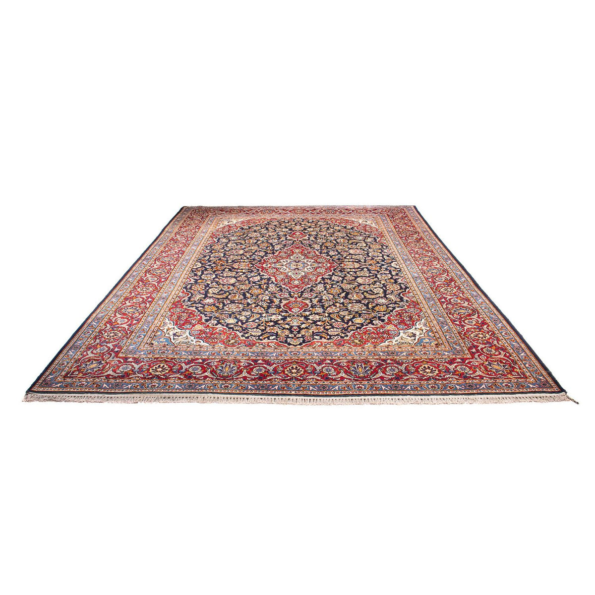 Persiska mattor - Keshan - 362 x 267 cm - mörkblå