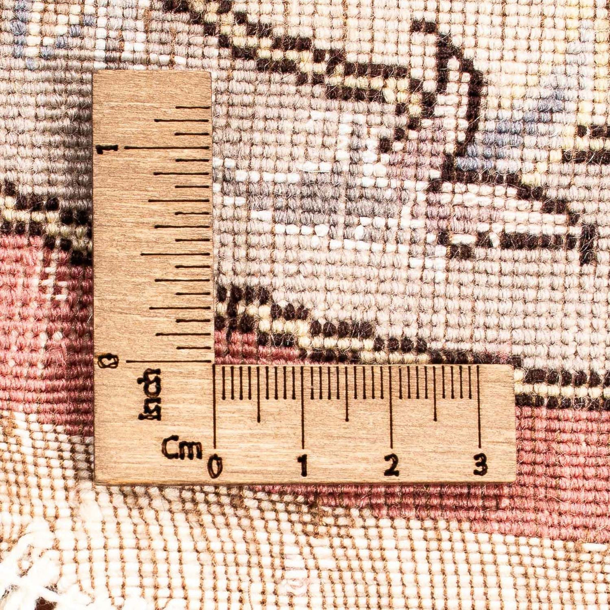 Persisk matta - Tabriz - Royal runt  - 102 x 102 cm - ljusröd