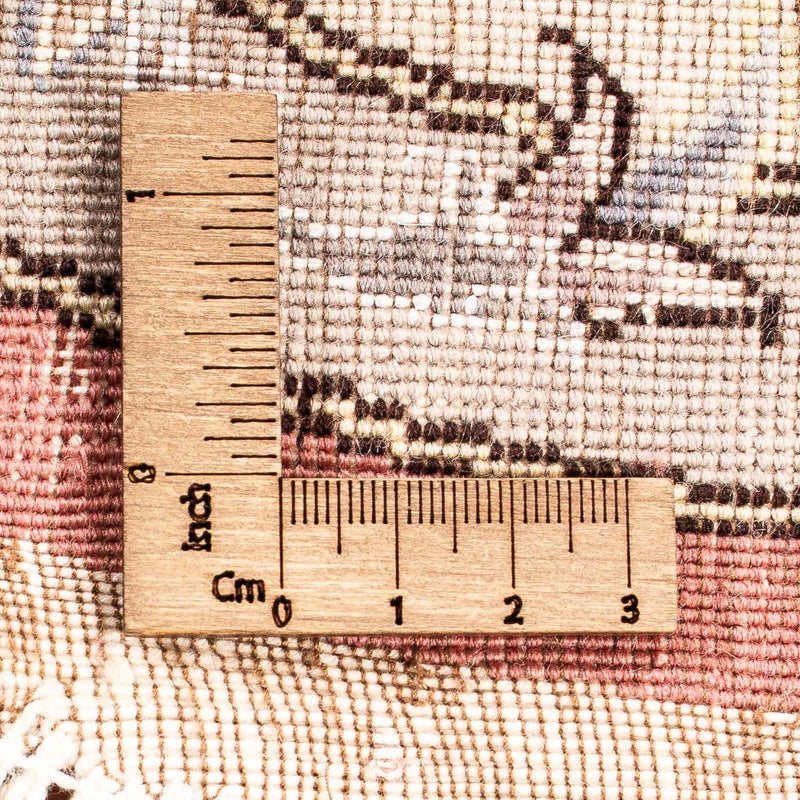 Persisk matta - Tabriz - Royal runt  - 102 x 102 cm - ljusröd