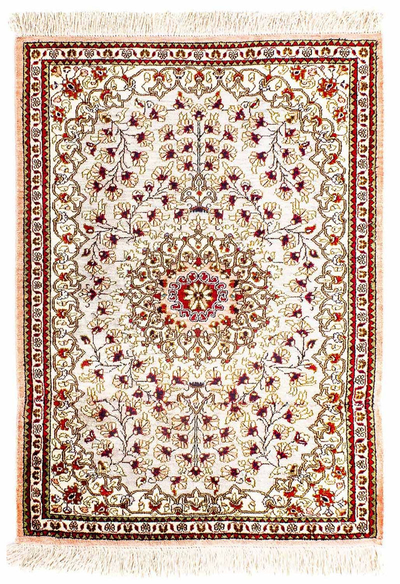 Silk Carpet - Ghom Silk - Premium - 80 x 59 cm - beige