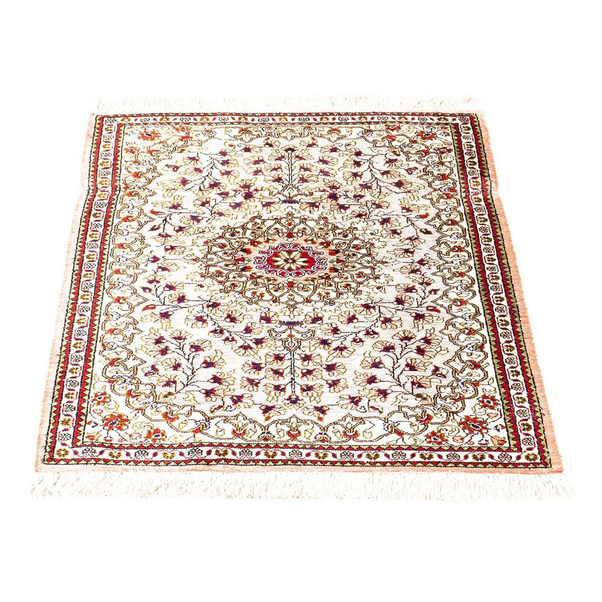 Silk Carpet - Ghom Silk - Premium - 80 x 59 cm - beige