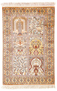 Sidenmatta - Kashmir Silk - 98 x 60 cm - beige
