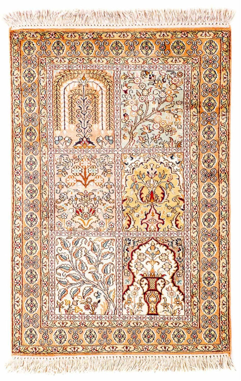 Sidenmatta - Kashmir Silk - 98 x 60 cm - beige