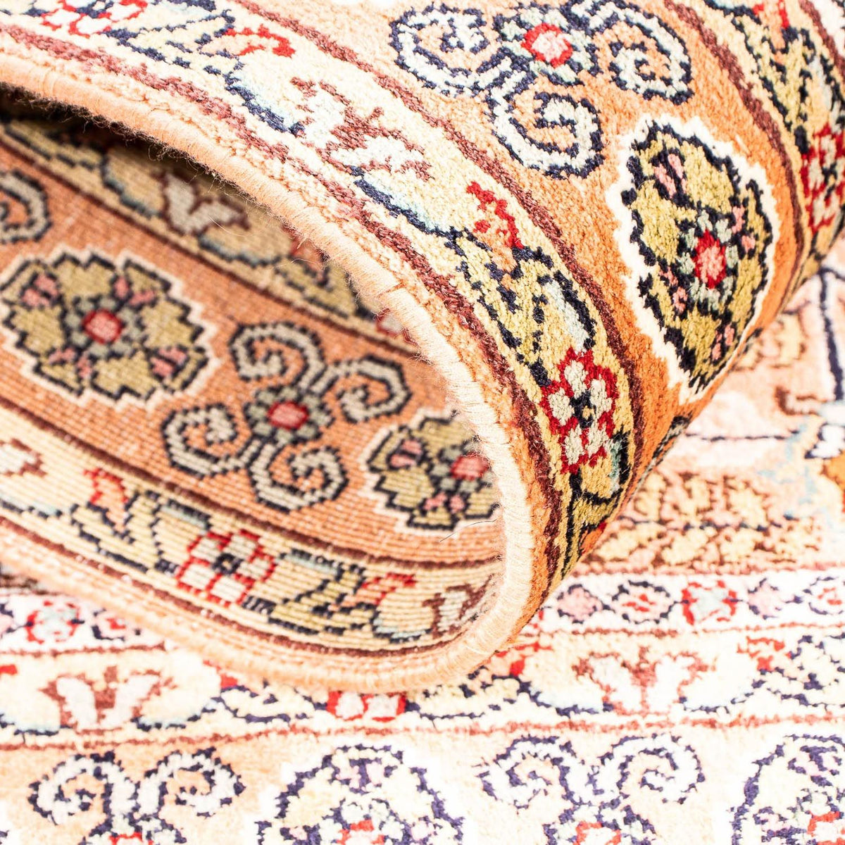 Sidenmatta - Kashmir Silk - 98 x 60 cm - beige