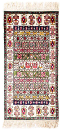 Runner Sidenmatta - Kayseri - 156 x 76 cm - flerfärgad