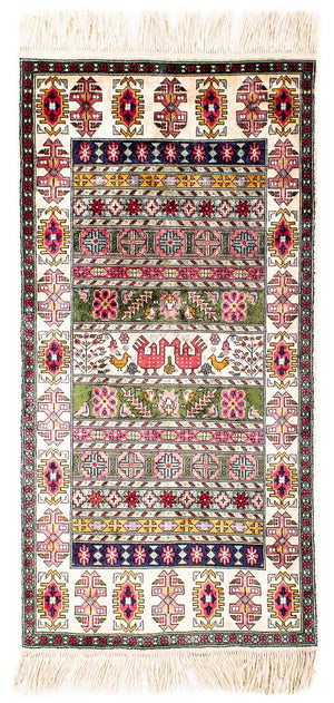 Runner Sidenmatta - Kayseri - 156 x 76 cm - flerfärgad