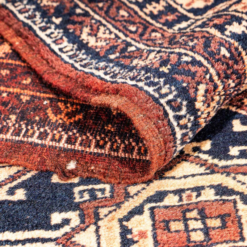 Afghansk matta - 140 x 94 cm - mörkblå